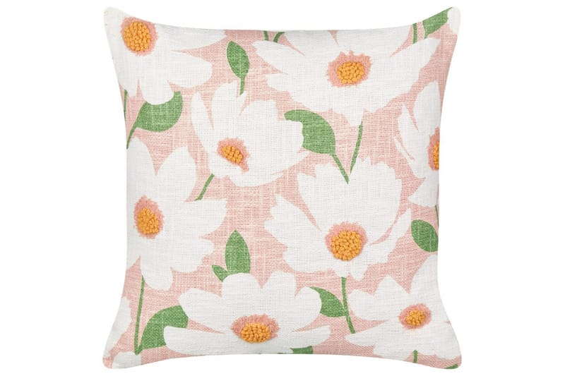 Prydnadskuddar Jatropha set om 2 Rosa/vit/grön/orange - Rosa/vit/grön/orange - Utemöbler & utemiljö - Dynor - Utomhuskuddar