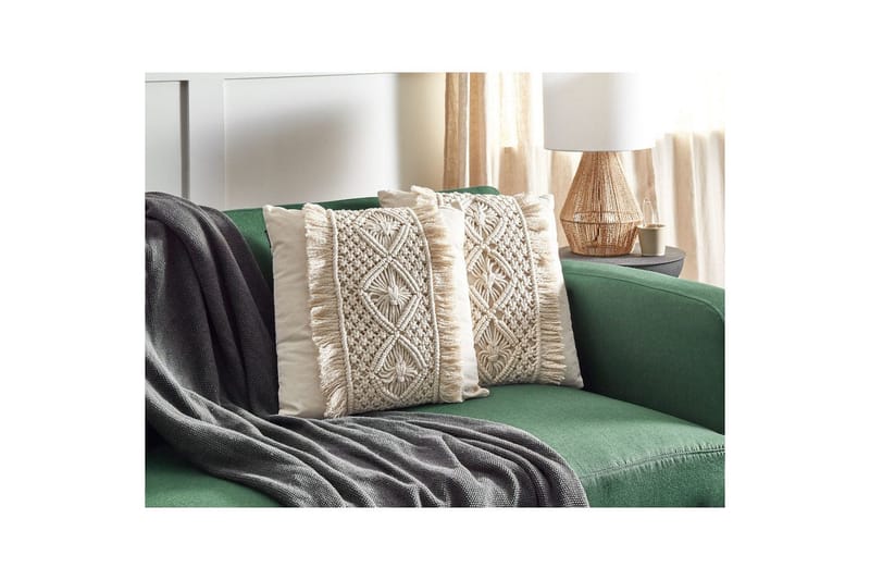 Prydnadskuddar Kalam set om 2 Beige - Beige - Utemöbler & utemiljö - Dynor - Utomhuskuddar