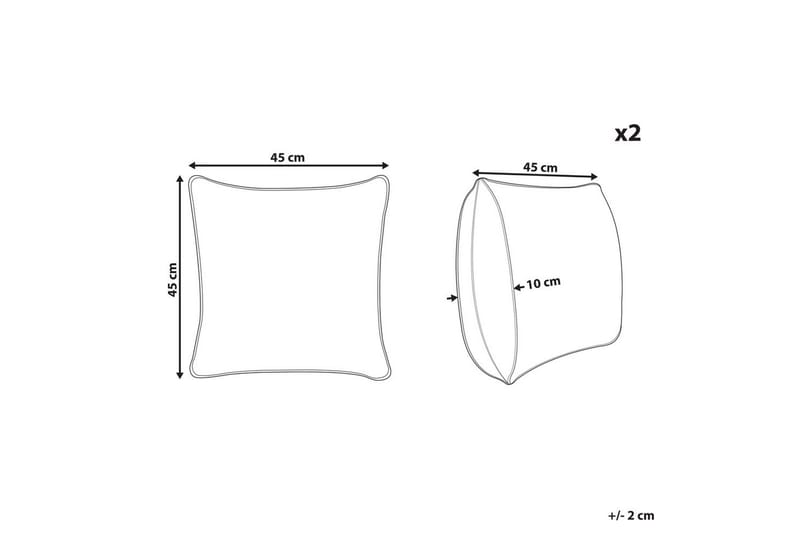 Prydnadskuddar Kalam set om 2 Beige - Beige - Utemöbler & utemiljö - Dynor - Utomhuskuddar