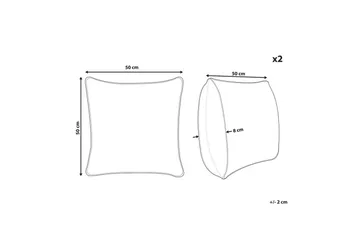Prydnadskuddar Kanpas set om 2 - Utemöbler & utemiljö - Dynor - Utomhuskuddar