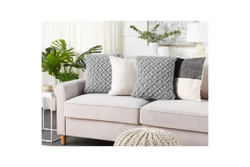 Prydnadskuddar Kizkalesi set om 2 Grå - Grå - Utemöbler & utemiljö - Dynor - Utomhuskuddar