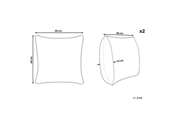 Prydnadskuddar Lalam set om 2 - Textil & mattor - Kudde & kuddfodral - Prydnadskudde & soffkudde