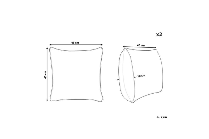 Prydnadskuddar Laminaria set om 2 Blå/Silver - Blå/Silver - Utemöbler & utemiljö - Dynor - Utomhuskuddar