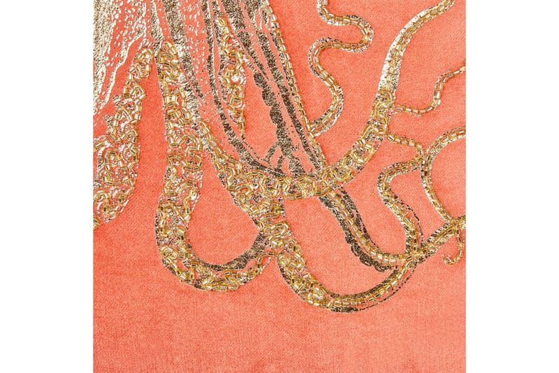 Prydnadskuddar Laminaria set om 2 Rött/guld - Rött/guld - Utemöbler & utemiljö - Dynor - Utomhuskuddar