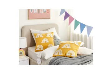 Prydnadskuddar Leea set om 2 Gul/Vit - Gul/Vit - Utemöbler & utemiljö - Dynor - Utomhuskuddar