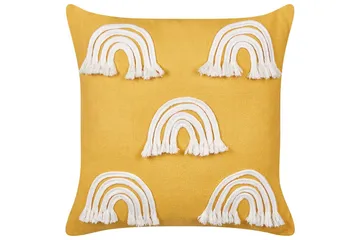 Prydnadskuddar Leea set om 2 Gul/Vit - Gul/Vit - Utemöbler & utemiljö - Dynor - Utomhuskuddar