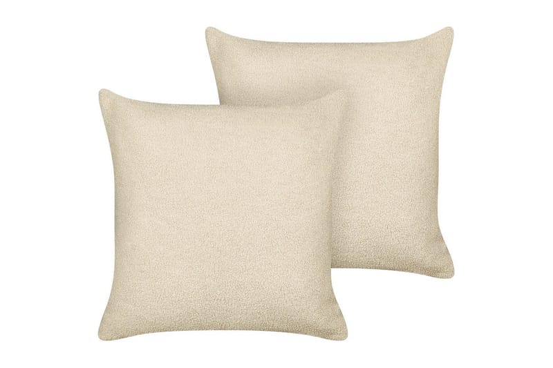 Prydnadskuddar Leuzea set om 2 Beige, 45x45 cm - Beige, 45x45 cm - Utemöbler & utemiljö - Dynor - Utomhuskuddar
