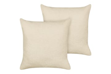 Prydnadskuddar Leuzea set om 2 Beige, 60x60 cm