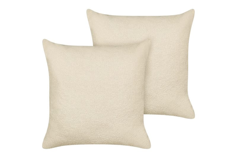 Prydnadskuddar Leuzea set om 2 Beige, 60x60 cm - Beige, 60x60 cm - Utemöbler & utemiljö - Dynor - Utomhuskuddar