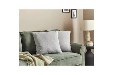 Prydnadskuddar Leuzea set om 2 Grå, 45x45 cm - Grå, 45x45 cm - Utemöbler & utemiljö - Dynor - Utomhuskuddar