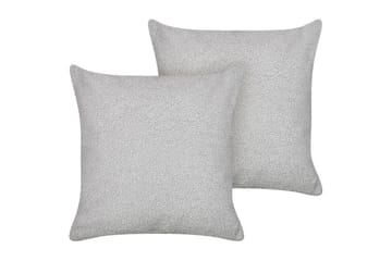 Prydnadskuddar Leuzea set om 2 Grå, 45x45 cm - Grå, 45x45 cm - Utemöbler & utemiljö - Dynor - Utomhuskuddar