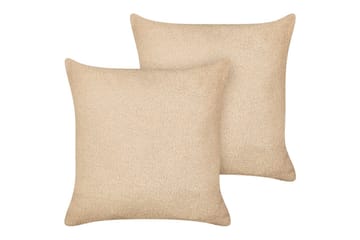 Prydnadskuddar Leuzea set om 2 Sandbeige, 45x45 cm