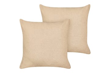 Prydnadskuddar Leuzea set om 2 Sandbeige, 60x60 cm