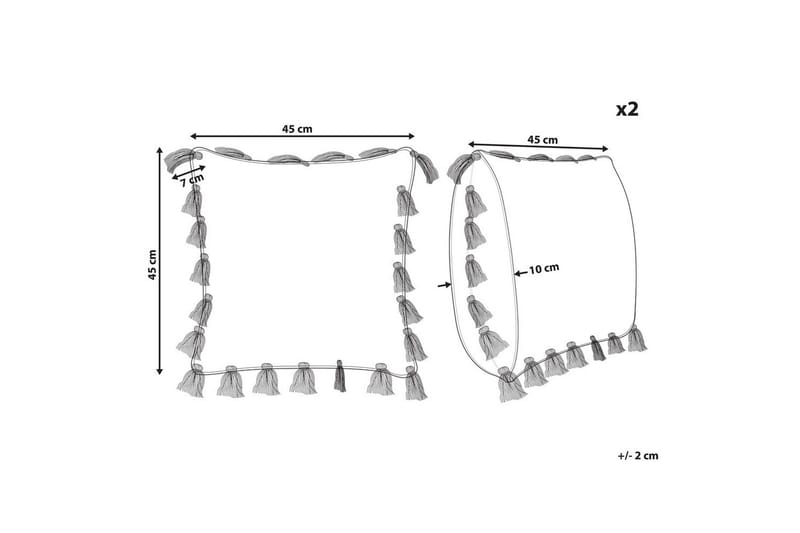 Prydnadskuddar Lynchis set om 2 Rosa - Rosa - Utemöbler & utemiljö - Dynor - Utomhuskuddar
