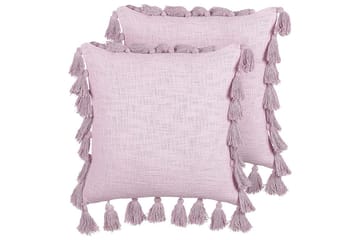 Prydnadskuddar Lynchis set om 2 Rosa - Rosa - Utemöbler & utemiljö - Dynor - Utomhuskuddar