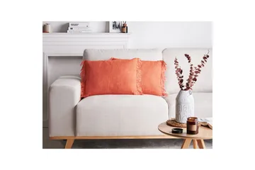 Prydnadskuddar Maba set om 2 Orange - Orange - Utemöbler & utemiljö - Dynor - Utomhuskuddar