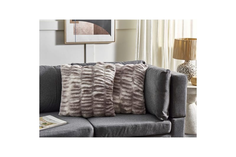 Prydnadskuddar Macodes set om 2 Ljusgrå - Ljusgrå - Utemöbler & utemiljö - Dynor - Utomhuskuddar