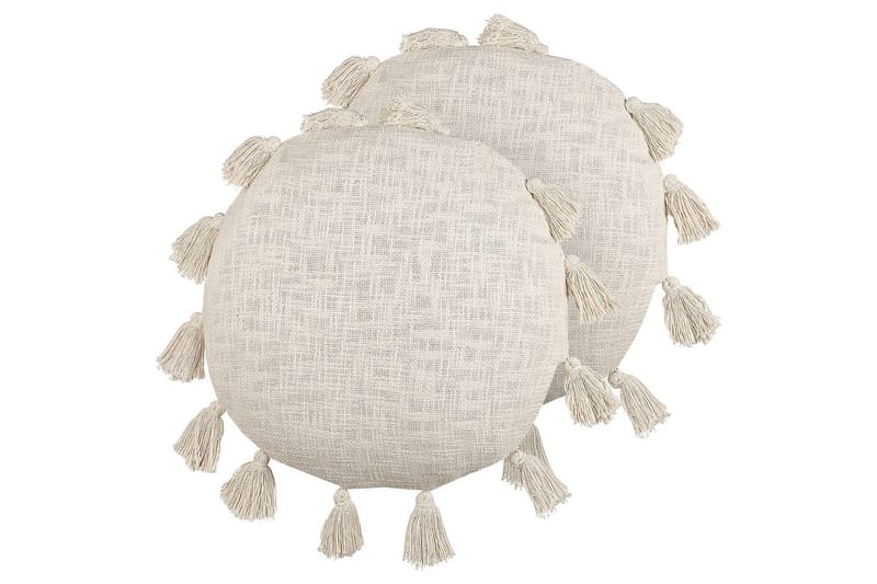 Prydnadskuddar Madia set om 2 Beige - Beige - Utemöbler & utemiljö - Dynor - Utomhuskuddar
