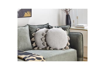 Prydnadskuddar Madia set om 2 Grå - Grå - Utemöbler & utemiljö - Dynor - Utomhuskuddar