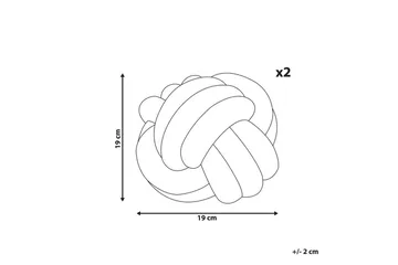Prydnadskuddar Malni set om 2 Grå - Grå - Utemöbler & utemiljö - Dynor - Utomhuskuddar