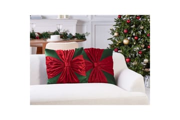 Prydnadskuddar Marshmallow set om 2 Grön/Röd - Grön/Röd - Utemöbler & utemiljö - Dynor - Utomhuskuddar