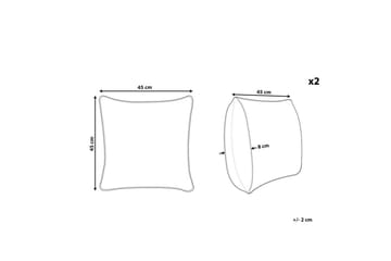 Prydnadskuddar Marshmallow set om 2 Grön/Röd - Grön/Röd - Utemöbler & utemiljö - Dynor - Utomhuskuddar
