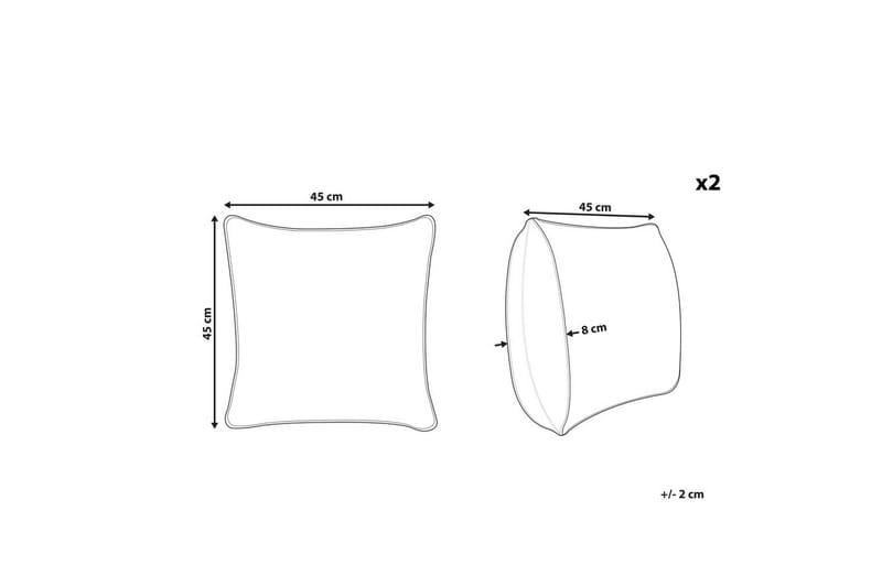 Prydnadskuddar Marshmallow set om 2 Röd/Grön - Röd/Grön - Utemöbler & utemiljö - Dynor - Utomhuskuddar