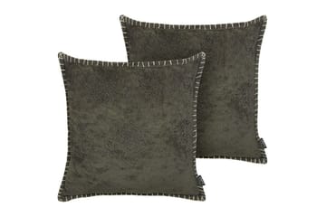 Prydnadskuddar Melur set om 2 Grå - Grå - Utemöbler & utemiljö - Dynor - Utomhuskuddar