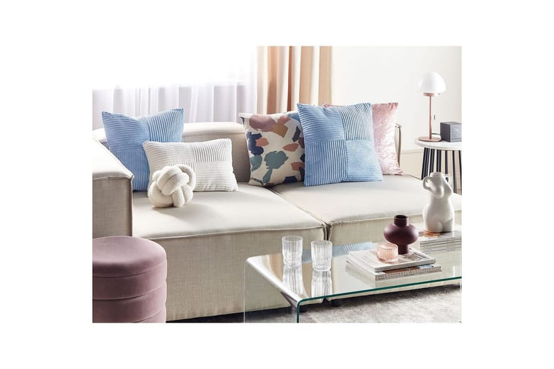 Prydnadskuddar Millet set om 2 Blå, Fyrkantig - Blå, Fyrkantig - Utemöbler & utemiljö - Dynor - Utomhuskuddar