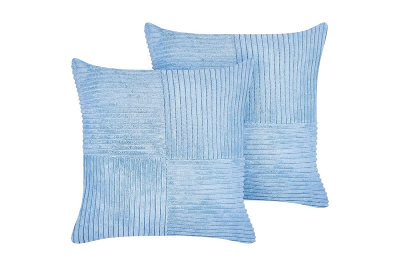 Prydnadskuddar Millet set om 2 Blå, Fyrkantig, Blå, Fyrkantig