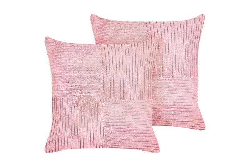 Prydnadskuddar Millet set om 2 Rosa, Fyrkantig - Rosa, Fyrkantig - Utemöbler & utemiljö - Dynor - Utomhuskuddar