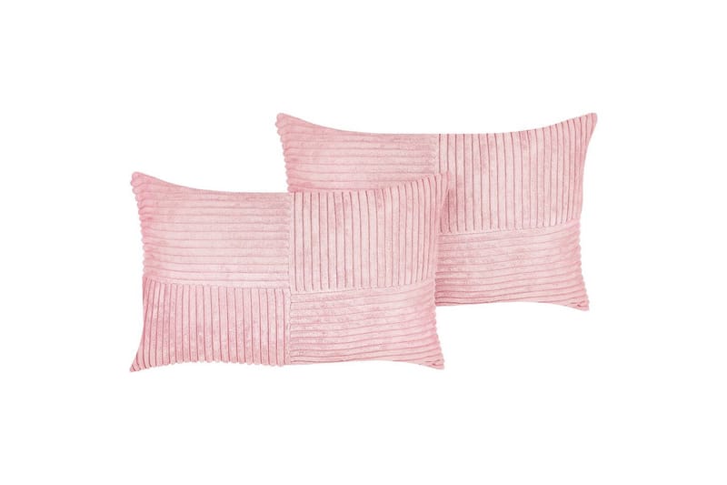 Prydnadskuddar Millet set om 2 Rosa, Rektangulär - Rosa, Rektangulär - Utemöbler & utemiljö - Dynor - Utomhuskuddar