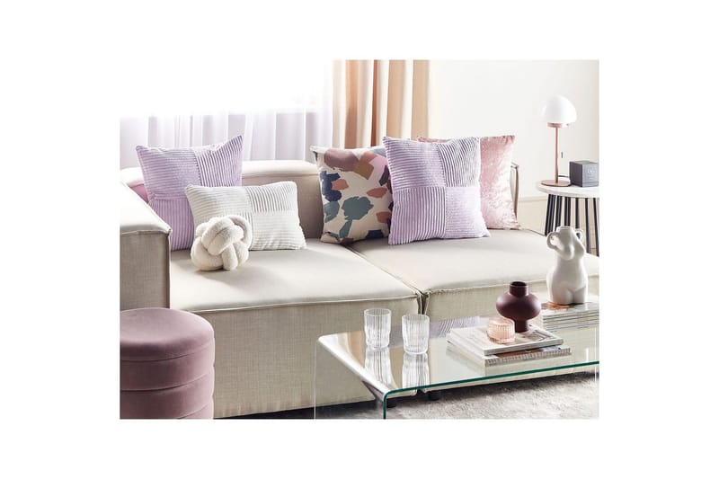 Prydnadskuddar Millet set om 2 Violett, Fyrkantig - Violett, Fyrkantig - Utemöbler & utemiljö - Dynor - Utomhuskuddar