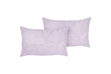 Prydnadskuddar Millet set om 2 Violett, Rektangulär