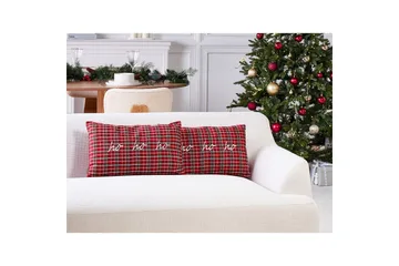 Prydnadskuddar Mochi set om 2 Röd/svart/vit - Röd/svart/vit - Utemöbler & utemiljö - Dynor - Utomhuskuddar