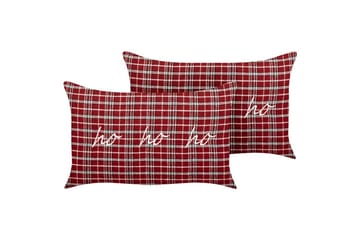 Prydnadskuddar Mochi set om 2 Röd/svart/vit - Röd/svart/vit - Utemöbler & utemiljö - Dynor - Utomhuskuddar