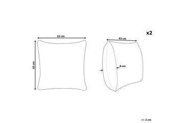 Prydnadskuddar Narcissus set om 2 - Utemöbler & utemiljö - Dynor - Utomhuskuddar