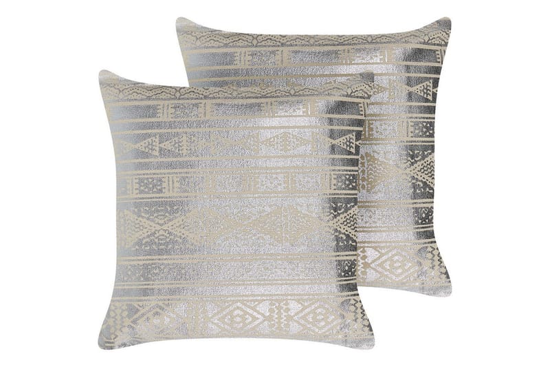 Prydnadskuddar Oujda set om 2 Silver, Silver