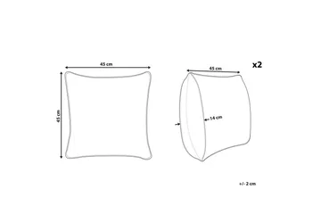 Prydnadskuddar Rhoeo set om 2 Grön - Grön - Utemöbler & utemiljö - Dynor - Utomhuskuddar