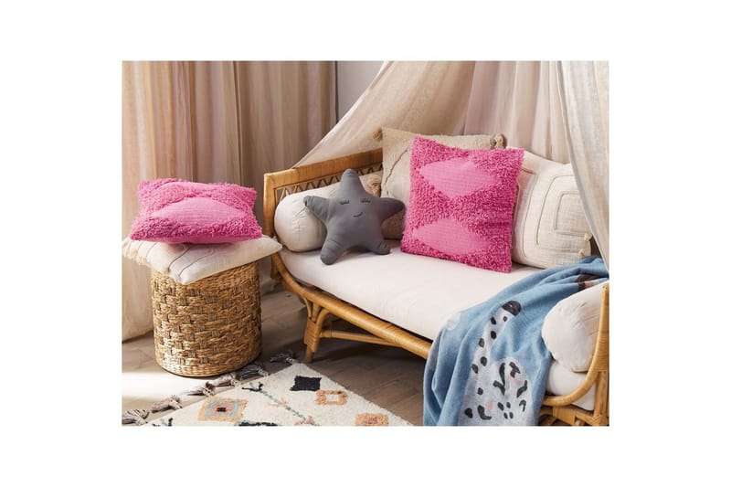 Prydnadskuddar Rhoeo set om 2 Rosa - Rosa - Utemöbler & utemiljö - Dynor - Utomhuskuddar
