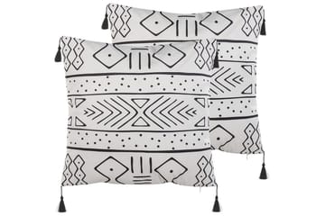 Prydnadskuddar Schefflera set om 2 Fyrkantig - Fyrkantig - Utemöbler & utemiljö - Dynor - Utomhuskuddar