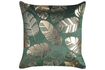 Prydnadskuddar Sunflower set om 2 Grön/guld - Grön/guld - Utemöbler & utemiljö - Dynor - Utomhuskuddar