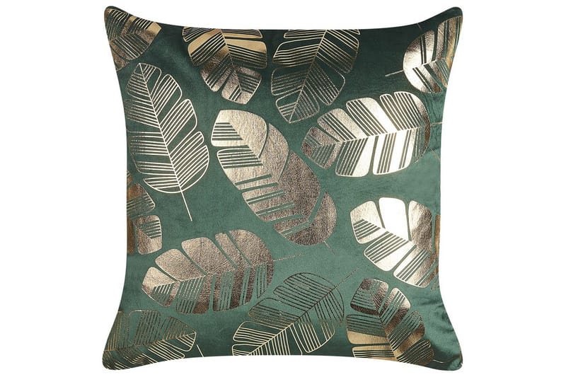 Prydnadskuddar Sunflower set om 2 Grön/guld - Grön/guld - Utemöbler & utemiljö - Dynor - Utomhuskuddar