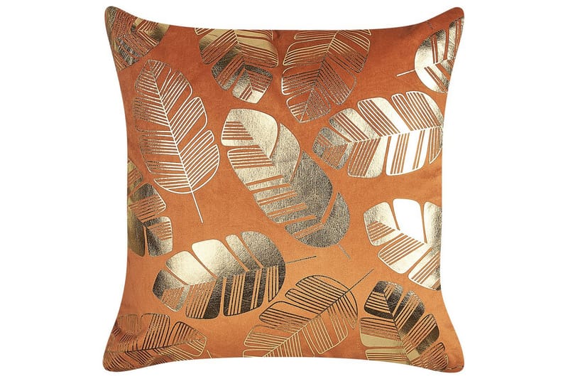 Prydnadskuddar Sunflower set om 2 Orange/guld - Orange/guld - Utemöbler & utemiljö - Dynor - Utomhuskuddar