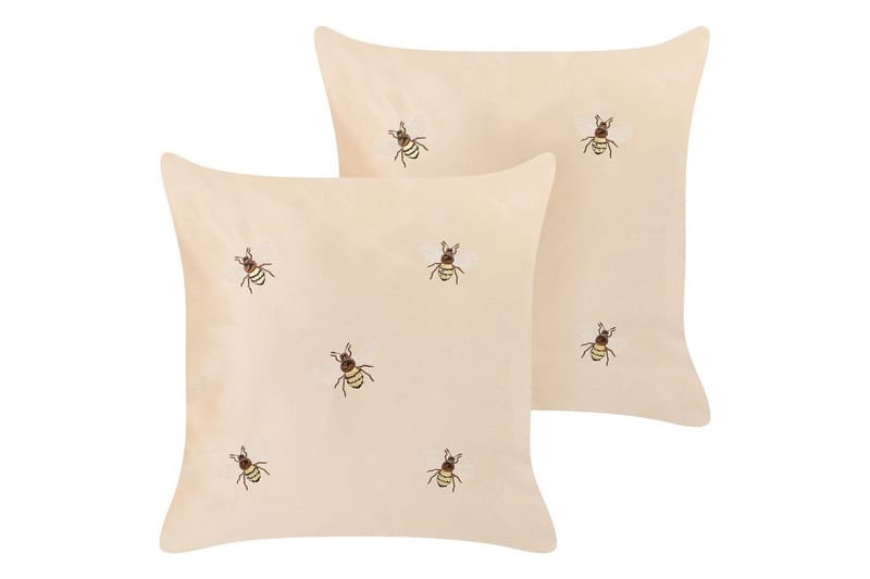 Prydnadskuddar Talinum set om 2 Beige/gul/brun/vit, Beige/gul/brun/vit