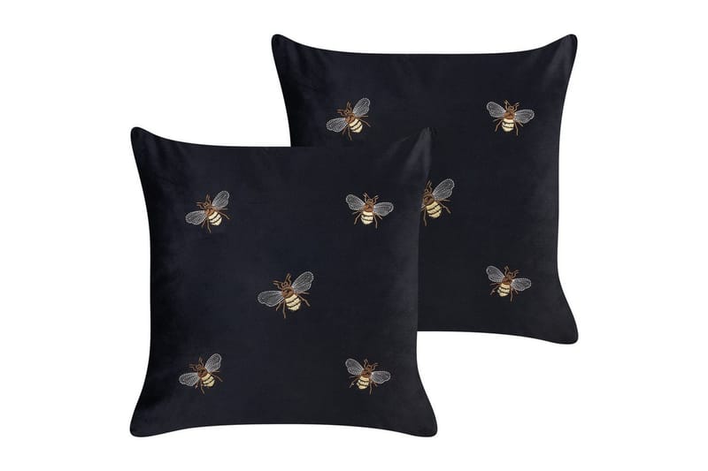 Prydnadskuddar Talinum set om 2 Svart/gul/brun/vit, Svart/gul/brun/vit