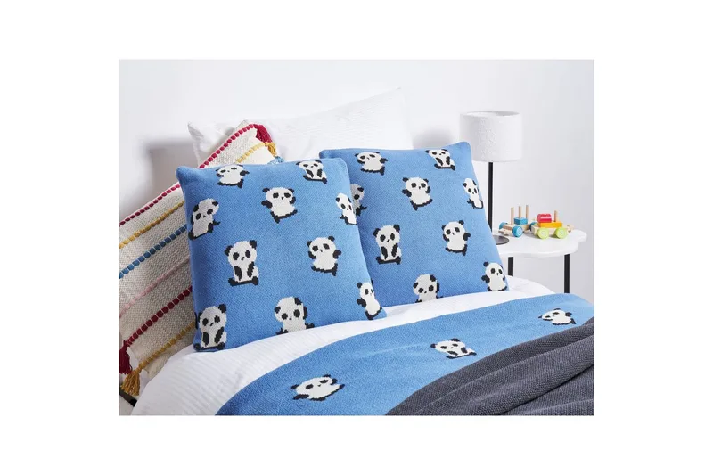 Prydnadskuddar Talokan set om 2 Blå/svart/vit - Blå/svart/vit - Utemöbler & utemiljö - Dynor - Utomhuskuddar