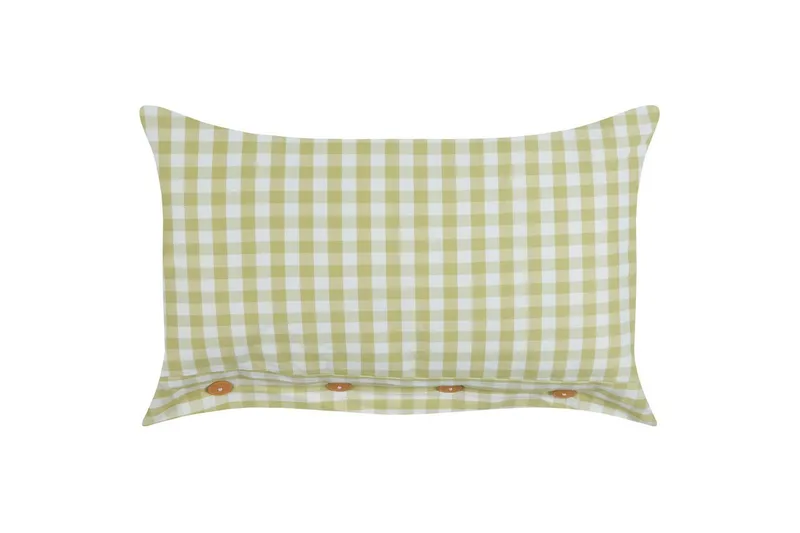 Prydnadskuddar Talya Grönt/vitt/ljust trä, Rektangulär, Grönt/vitt/ljust trä, Rektangulär