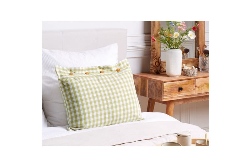 Prydnadskuddar Talya Grönt/vitt/ljust trä, Rektangulär - Grönt/vitt/ljust trä, Rektangulär - Utemöbler & utemiljö - Dynor - Utomhuskuddar