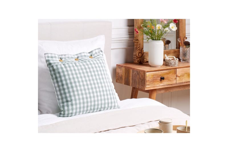 Prydnadskuddar Talya Mintgrönt/vitt/ljust trä, Fyrkantig - Mintgrönt/vitt/ljust trä, Fyrkantig - Utemöbler & utemiljö - Dynor - Utomhuskuddar